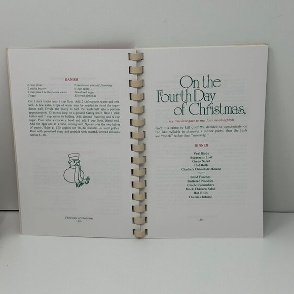 The Twelve Days Of Christmas Cookbook Spiral Bound Holiday Recipes - Picture 8 of 12